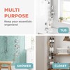 Zenna Home Tension Pole Shower Caddy Corner Organizer, Adjustable Standing