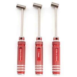 Musiclily Pro Hardened Steel 3Pcs 6.35mm 7mm 8mm Hex Socket Box Wrench Nut Driver for Guitar Bass Truss Rod Adjustment