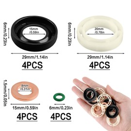 Votvlog Injector Gasket Set, Car Diesel Injector Seals, Washer Kit, Car Injector Gaskets Kit, Car Injector Sealing Washer O-Ring Replacement Fit for Citroen 1.6 Other Accessories
