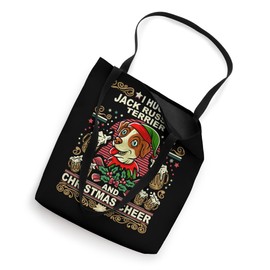 Jack Russell Terrier Christmas Cheer Santa Claus Dog Elf Tote Bag