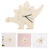 Operitacx Dinosaur Decorative Wall Clock Silent Alarm Clock for Bedroom