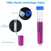 PATIKIL 15ML Plastic Centrifuge Tubes, 50 Pcs Round Bottom Centrifuge