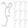 Unlorspy 10Pcs Clear Valance Clips 2.5inch Replaceable Blind Clips Plastic
