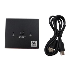 Nicear HDMI Switch 8K HDMI 2.1 Splitter Bidirectional 2 In 1 Out Extend Display Ultra HD 8k@60Hz 3D Display Switcher