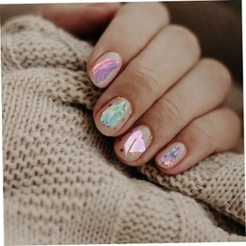 FRCOLOR 12grid Ultra-Thin Irregular Glitter Nail Stickers Shell Flakes for DIY Nail Art for Women Girls for Home Salon Use
