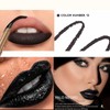 Matte Black Lip Liner,Waterproof and Long Lasting Lip Pencil Highly