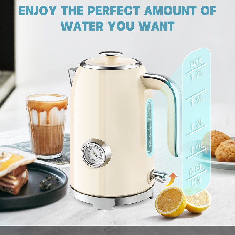SUSTEAS Electric Kettle - 57oz Hot Tea Kettle Water Boiler
