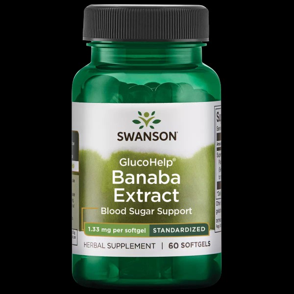 Swanson Glucohelp Banaba Extract 1.33 mg 60 Softgels