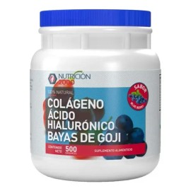 Colágeno Hidrolizado Ácido Hialurónico Goji Nutrición 2000 500g Blueberry