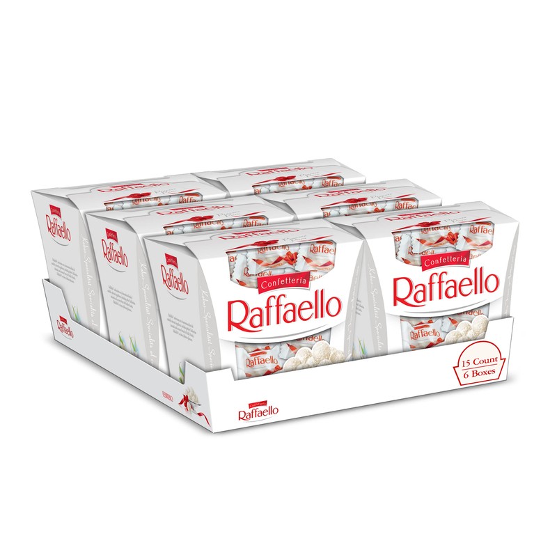 Raffaello, Bulk 6 Pack, 15 Count, Premium Gourmet White Almond,