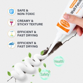 MAPVOLUT Drywall Repair Kit, 2 Pack Wall Mending Agent with 2 Scraper, Proective Gloves, Quick and Easy Solution to Fill The Holes and Crack for Home Wall, Plaster Wall Dent Repair