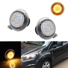 Tonsya For 2010 2011 2012 2013 2014 2015 2016 2017 2018 2019 2020 2021 Ford Transit Connect Side Fender Marker Repeater Lights Clear Lens #9T1Z13K376