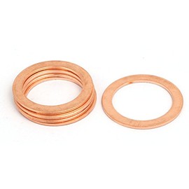 Aexit 5pcs 20mmx27mmx1mm Quality Parts Copper Flat Ring Sealing Crush Washer Gasket Model:97as75qo306