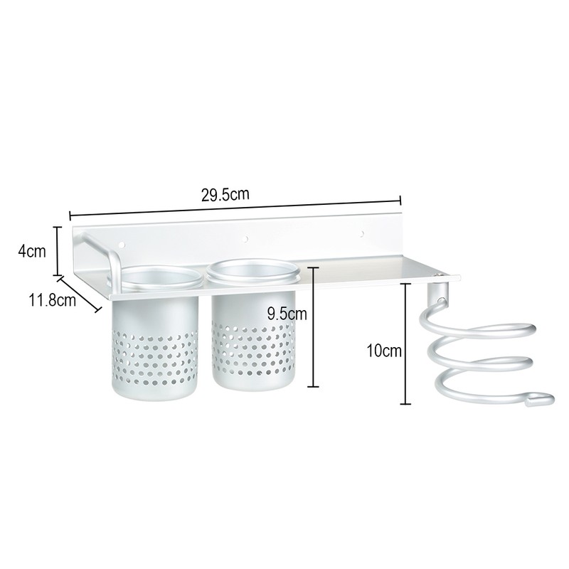 Multi-use Aluminum Flat Holder Stand Rack Storage Organizer Wall Mount