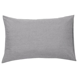 KHIM 100% Cotton Pair of Housewife Pillow Cases Ultra Soft Premium Quality - Silver
