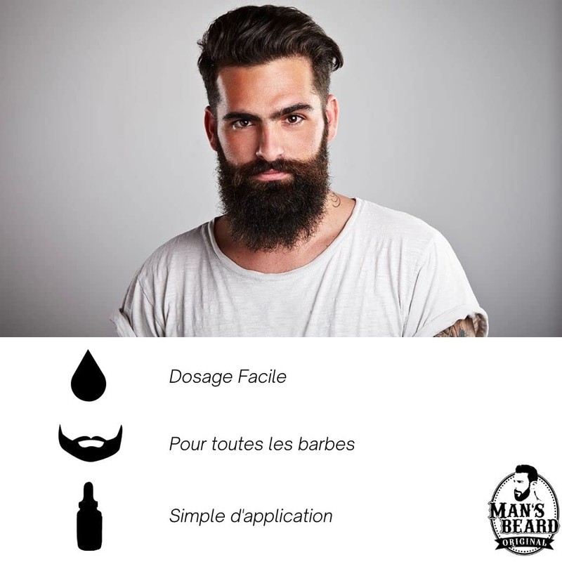 MAN'S BEARD - Bartöl – Duft Bernsteinfarbenes Leder – 100