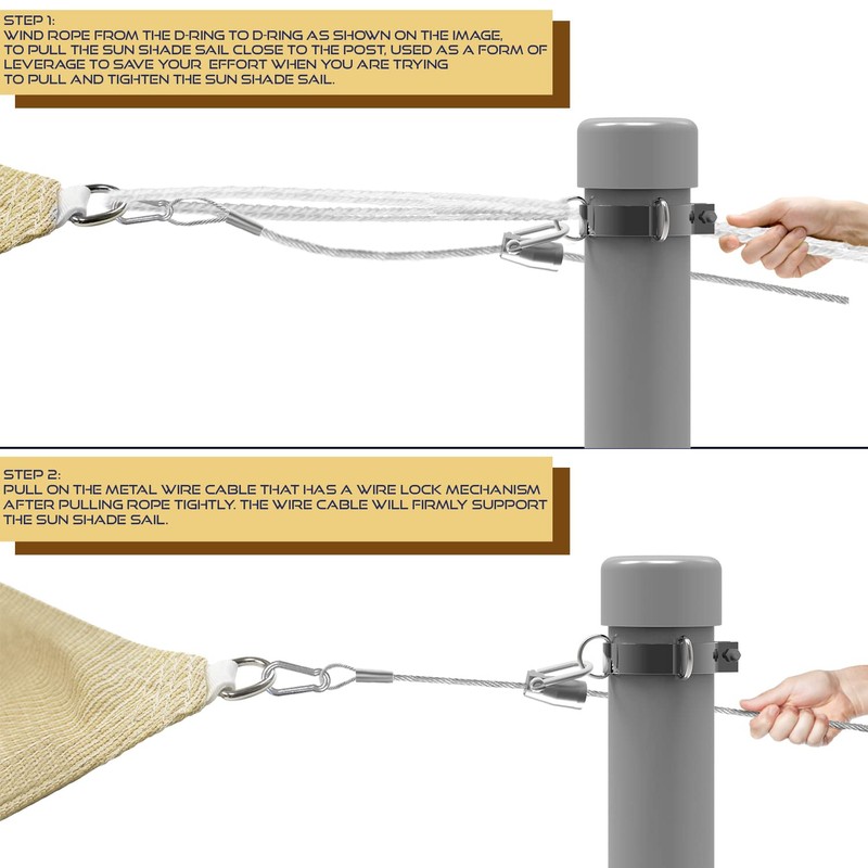 COARBOR 6ft One-Way Wire Lock Wire Cable Hardware Kit for