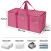BALEINE Extra Large Storage Tote with Zippers & Carrying Handles,