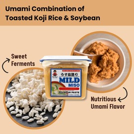 Miko Japanese White Miso, Shiro Miso Paste- 25% Low Sodium Miso Paste, All Natural Sweet Light Flavor, NON GMO 17.6oz Per Pack