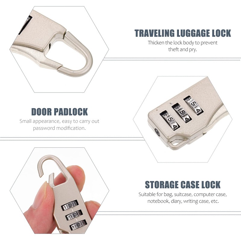 EXCEART 4 Digit Lock Mini Locks 6pcs 3 Digit Lock