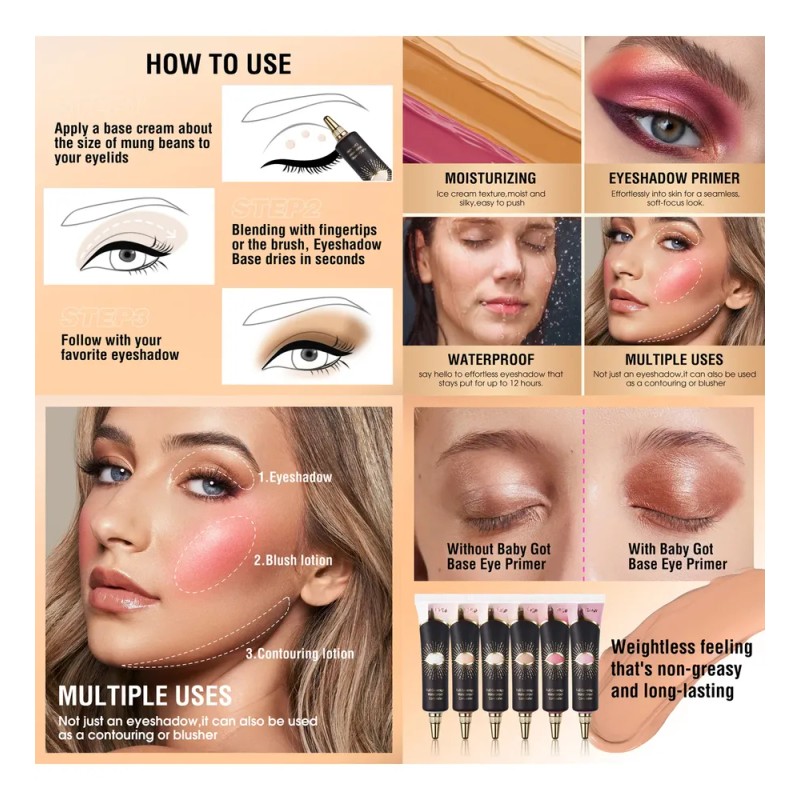 Eyeshadow Primer: Crema Y Corrector Multiusos Para Base De O
