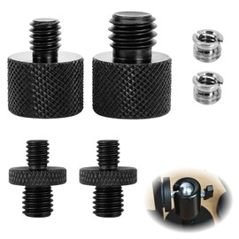 Pack of 6 Tripod Adapters 1/4 to 3/8 Inch Thread Tripod, 3/8 to 1/4 Inch Adapter Double Screw, Screw Adapter Camera Tripod Microphone Stand, Robust Metal Thread for Photo Accessories