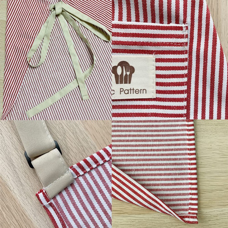 cactusgirl 2 Pieces Adjustable Cotton Apron Cooking Apron Kitchen Apron