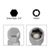sourcing map 2 Pcs 1/4" Quick-Change Hex Shank 10mm Magnetic