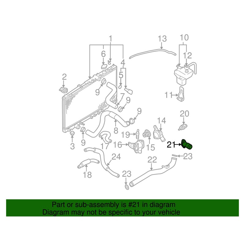 Mitsubishi MD326766, Engine Coolant Outlet Flange