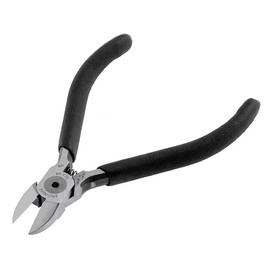 Compact PCB Side Cutters with Hardened Carbon Steel Jaws. Made in Japan. ENGINEER nsx-04, Black
