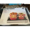 Chefman Compact Glass top Warming Tray with Adjustable Temperature Control-Black