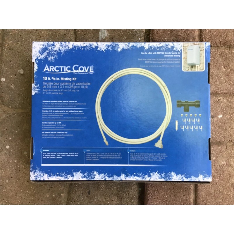 Arctic Cove Misting Kit 10ft 3/8 Inch Garden Mister Hose