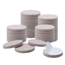 uxcell 36pcs Furniture Pads Round 1 1/4" Self-stick Non-slip Anti-scratch Felt Pads Cabinet Closet Feet Floor Protector Beige