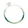 Alex and Ani Ombre Faceted Stone Beaded Charm Bangle, Green