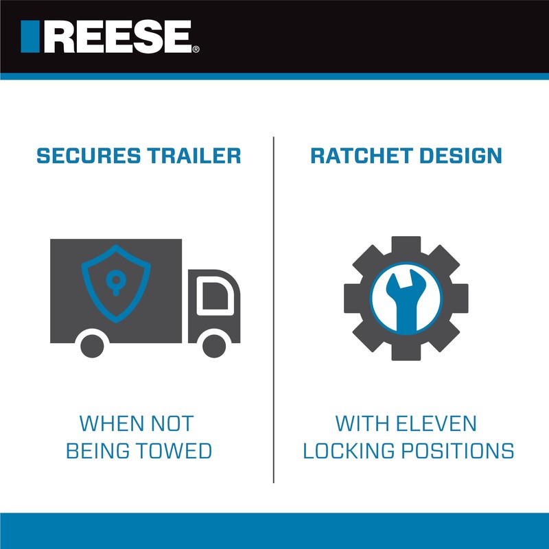 Reese Towpower 7088300 Trailer Coupler Lock, Universal Fit, Heavy Duty,