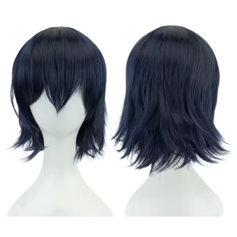 12 Inch Short Bob Wig with Bangs - Synthetic Cosplay
