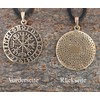 Kiss of Leather Viking Compass Pendant Bronze No. 126, Bronze,