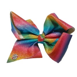 JoJo Siwa Large Cheer Hair Bow (Rainbow Glitter)
