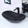 Davivy 24.5'' X 13.8'' Large Matte Black Oval Vessel Sink