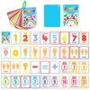 36PCS Numbers Cognitive Cards for Kids, Basic Arithmetic Flash Cards,Portable