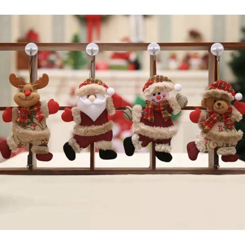 Viaecone 4 Pack Plush Christmas Ornaments