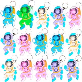 24 Packs Bulk Mini Pop Classroom Students Prizes from Teacher, Birthday Party Return Favors (24 spaceman)
