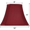 GO&SO Square Cut Corner Lampshades Burgundy Red, 8x14x11 Inch Medium