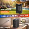 Outdoor Solar Bug Zapper-4200V Cordless Electric Mosquito Zapper with Waterproof
