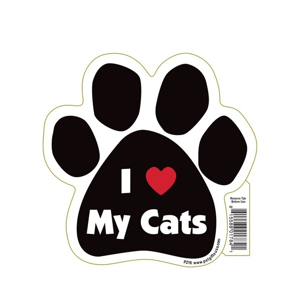 I Love (Heart) My Cats Pet Magnet