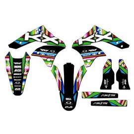 2006-2008 KX 250 F Serape Black Senge Graphics Base Kit Compatible with Kawasaki