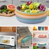 Worephu Unbreakable Dinner Plates, 6 Colors Reusable Lightweight Plates, Pizza/Pasta/Snack/Salad