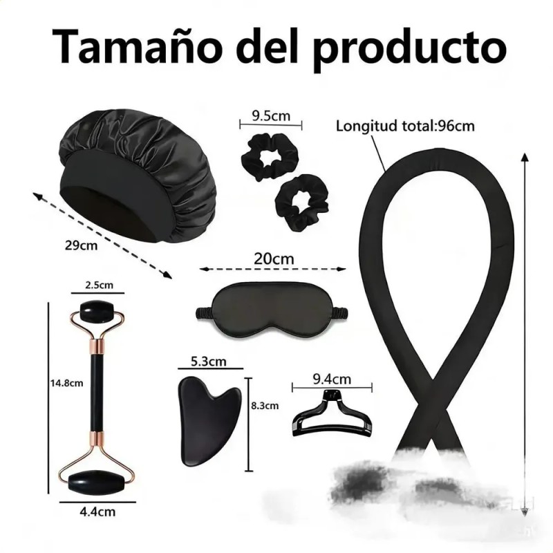 Kit De Cuidado De Belleza Rosa: Rodillo Facial + Cojín