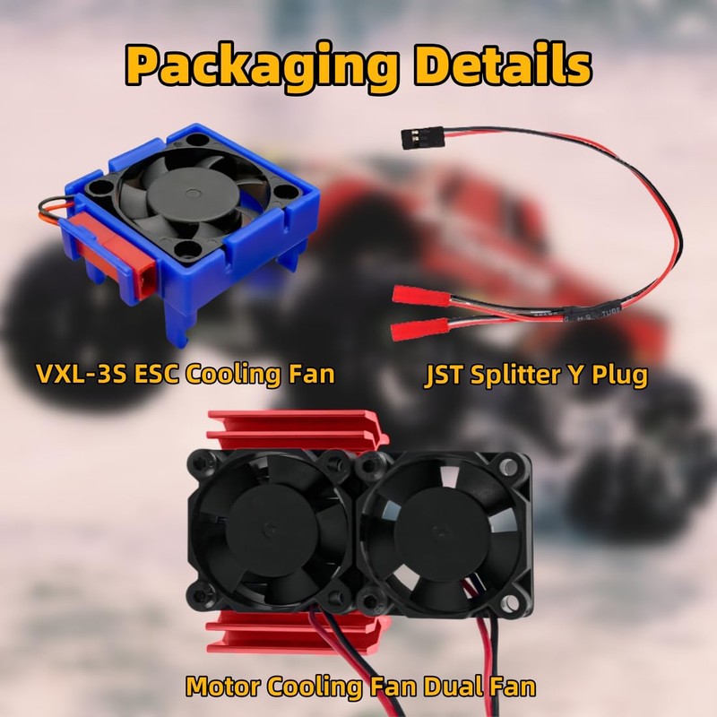 VXL-3s ESC Cooling and Motor Cooling Fan Dual Fan Set,