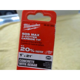 Milwaukee 48-20-3954 SDS-Max Bit 1" x 21" , 4 Cutter Carbide Tip